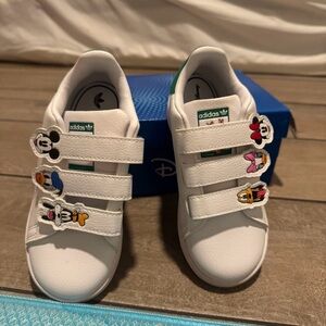 Adidas Kids White Sneakers with Disney Characters